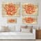 Designart - Vintage Detail of A Orange Lotus - Traditional Print on Natural Pine Wood